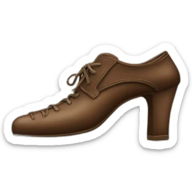 Zapato de mujer gigante y hombre pequeño al lado sticker