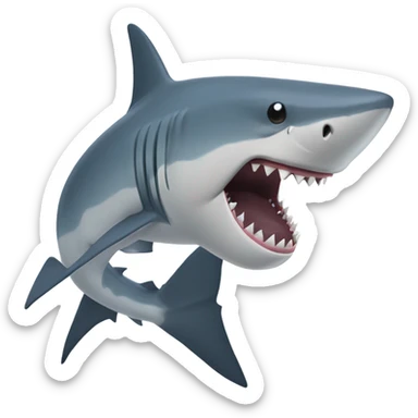 requin avec haut de forme sticker