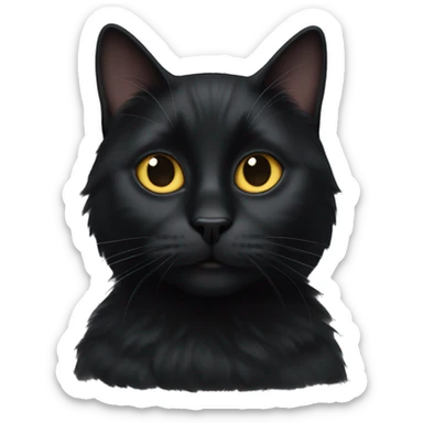 Scootish sorthair black cat sticker