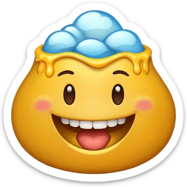 Um emoji de um ladrão segurando um saco de dinheiro sticker