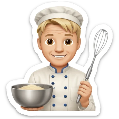 gordon ramsay chef holding whisk and bowl sticker
