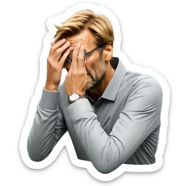 Jurgen Klopp facepalm emoji sticker