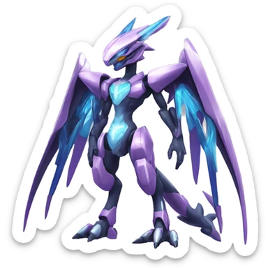  Cool Cute Edgy Futuristic Shiny Godly Ethereal Digimon-Genesect-Dialga-Reptile full body sticker