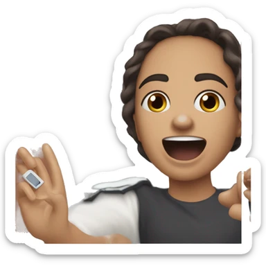 "Whoa, did that scare you? We might've accidentally tossed our phones in shock and shattered the screen. But let's get back to the video. The woman recording this video started because she heard something fall from her roof. sticker