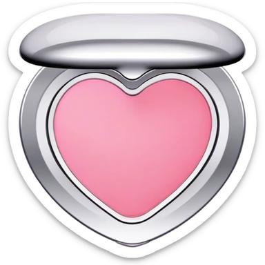 Heart-shaped blusher compact makeup  sticker