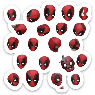 Deadpool qui fait semblant d'être mort sticker
