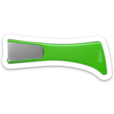 Green single edge razor sticker