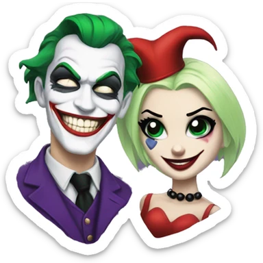 joker en harley quinn sticker
