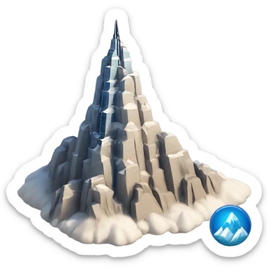 Burj khalifa next Mount Everest sticker
