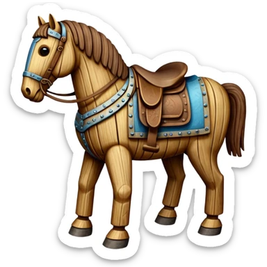 trojan horse no saddle sticker