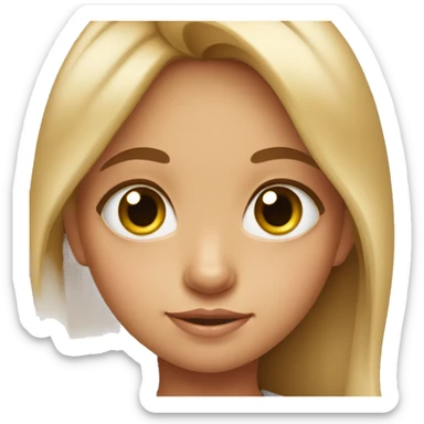 Little girl with big doe eyes  sticker