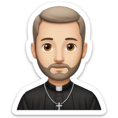 Sacerdote con un poco de barba sticker