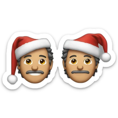 bruce springsteen with a christmas hat sticker