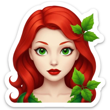 poison ivy face only sticker