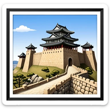 South Korea suwon Hwaseong Fortress Palace castle sticker