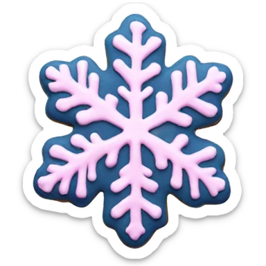 pink snowflake cookie  sticker