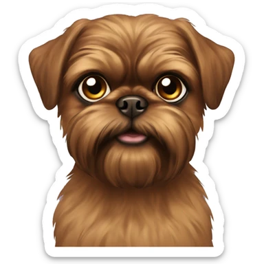 Brown Brussels griffon with short hair sticker