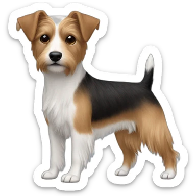 jack Russell cross apoloso cross Yorkshire terrier - long hair light brown sticker