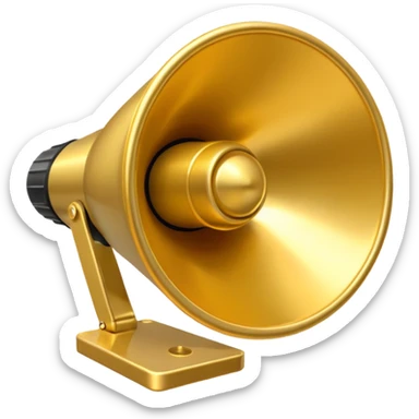 create a emoji of loudspeaker in gold color which based on this->📢 sticker