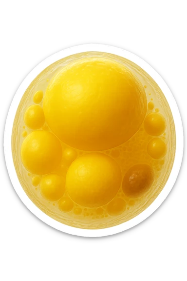 adipocita giallo (cellula di grasso anatomica realistica in 3d) sticker