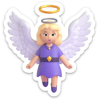guardian angel with wings and halo from bible sticker