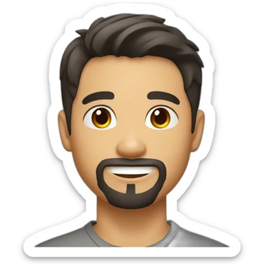 young smiling philippin guy with dark short hair and beard goatee sticker
