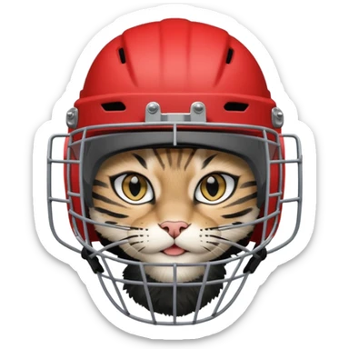 female cat hockey goalie sticker