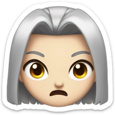 anime cuty angry sticker