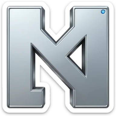 two letters beside eachother the first one says N and the second says O sticker