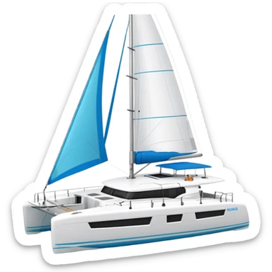 catamaran that looks like a lagoon 42 on a white background. Just the catamaran with no wording on the boat sticker