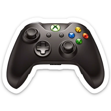 Clash of Clans aesthetic: Cinematic Playful Xbox Controller (Original Duke) Portrait Emoji, rendered in a 3D vector-style similar to standard emojis with minimal shading and bold, simplified shapes. A compact, distinct form with signature details, softly glowing with a modern gaming energy charm. Simplified yet unmistakably iconic, highly detailed and consistent, glowing with a soft radiance and high shine. Stylized with a touch of next-gen innovation and a soft glowing outline, capturing the essence of a beloved gaming relic with a friendly, playful manner! sticker