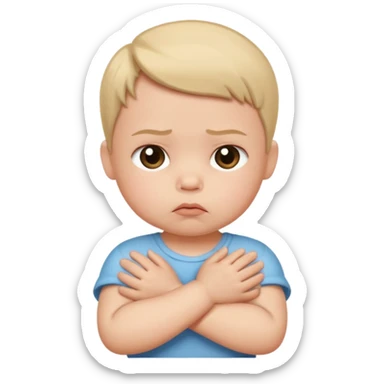  🥺 Pero con manitas y cruzadas como un bebé diciendo porfis y sacando su trompita sticker