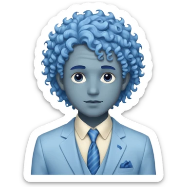 ethereal-pastel-transparent-translucent-gorgeous-spectral-dark-greyish-blue-whitish-gloomy-man-with-blue-curly-hair-with-a-beautiful-creme-suit sticker