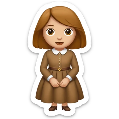 Bassotto seduto con vestito di lana sticker