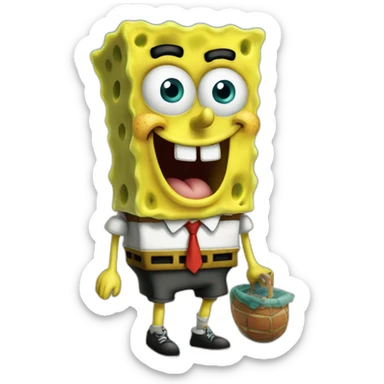 SpongeBob in Gaza sticker