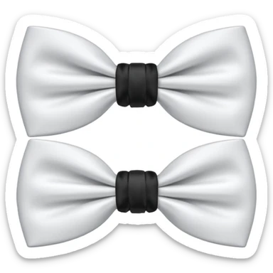 White bow tie like iPhone bow tie sticker