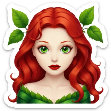 poison ivy face sticker