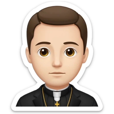 The priest presiding over the wedding sticker