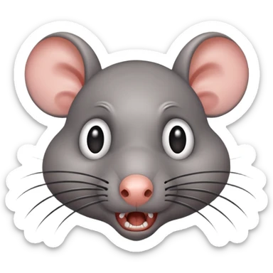 Horrified rat sticker