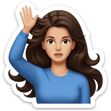 Lana del rey throwing her hair back, confidently sticker