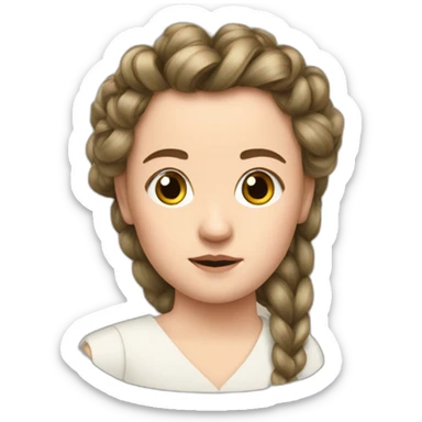 Greta Tunberg with a bow in her hair sticker