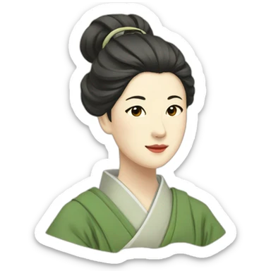 confident-lesbian-scholar-in-the-heian-era sticker