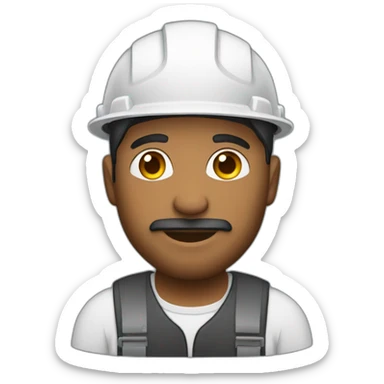 Guyanese male engineer with short beard sticker
