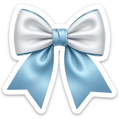 White coquette Ribbon bow  sticker