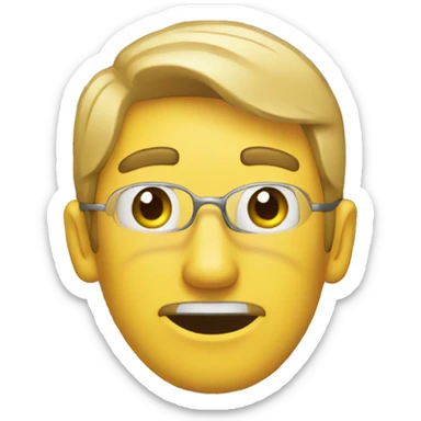 A guy covered with a newspaper sticker