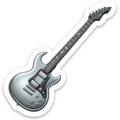 heavy metal guitar sticker