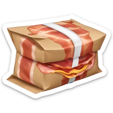 Bacon with a FedEx package  sticker
