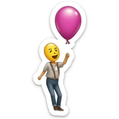 a balloon popping sticker