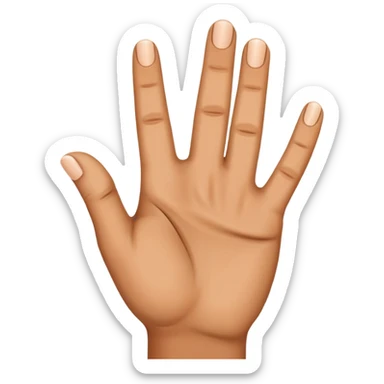 Mano haciendo el número cuatro  sticker
