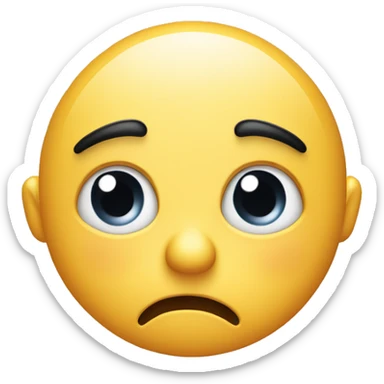 an emoji that describes the expression of when something stinks, closing your nose with your fingers and frowning your eyebrows. eyes showing a disgusted look  sticker